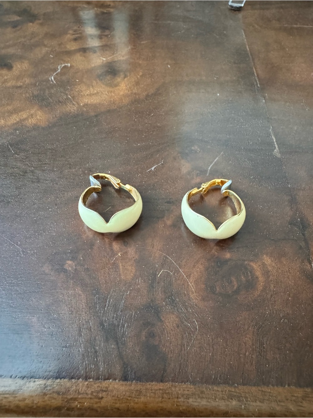 Vintage clip on hoops
